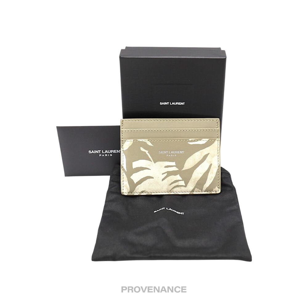 🔴 Saint Laurent Paris SLP Cardholder Wallet - Palms Stripe